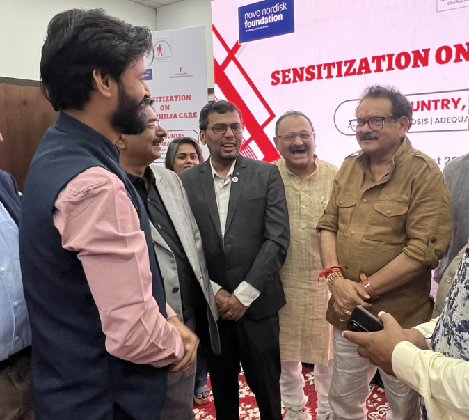 Dr. Shivam Mishra with sp singh baghel