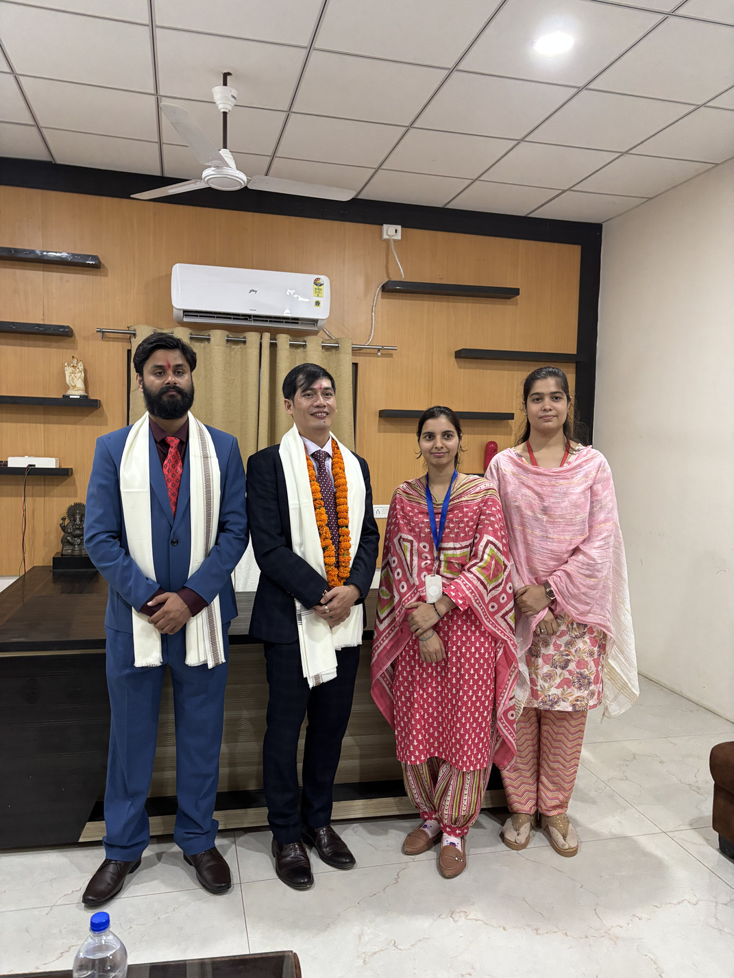 Panel of yoga educators and scholars felicitated on stage