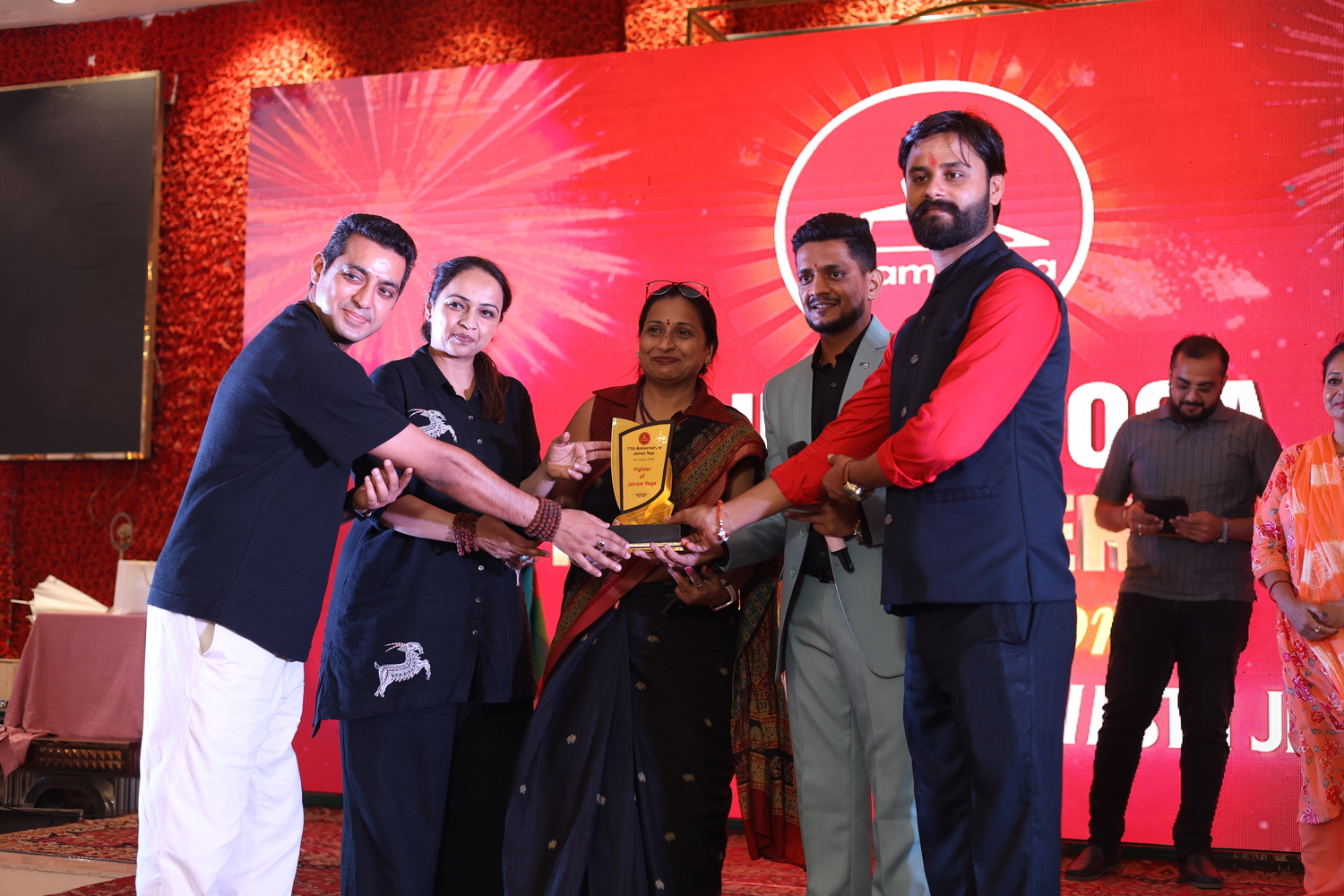 Dr. Shivam Mishra at Jairam Yoga Event with popular YouTubers