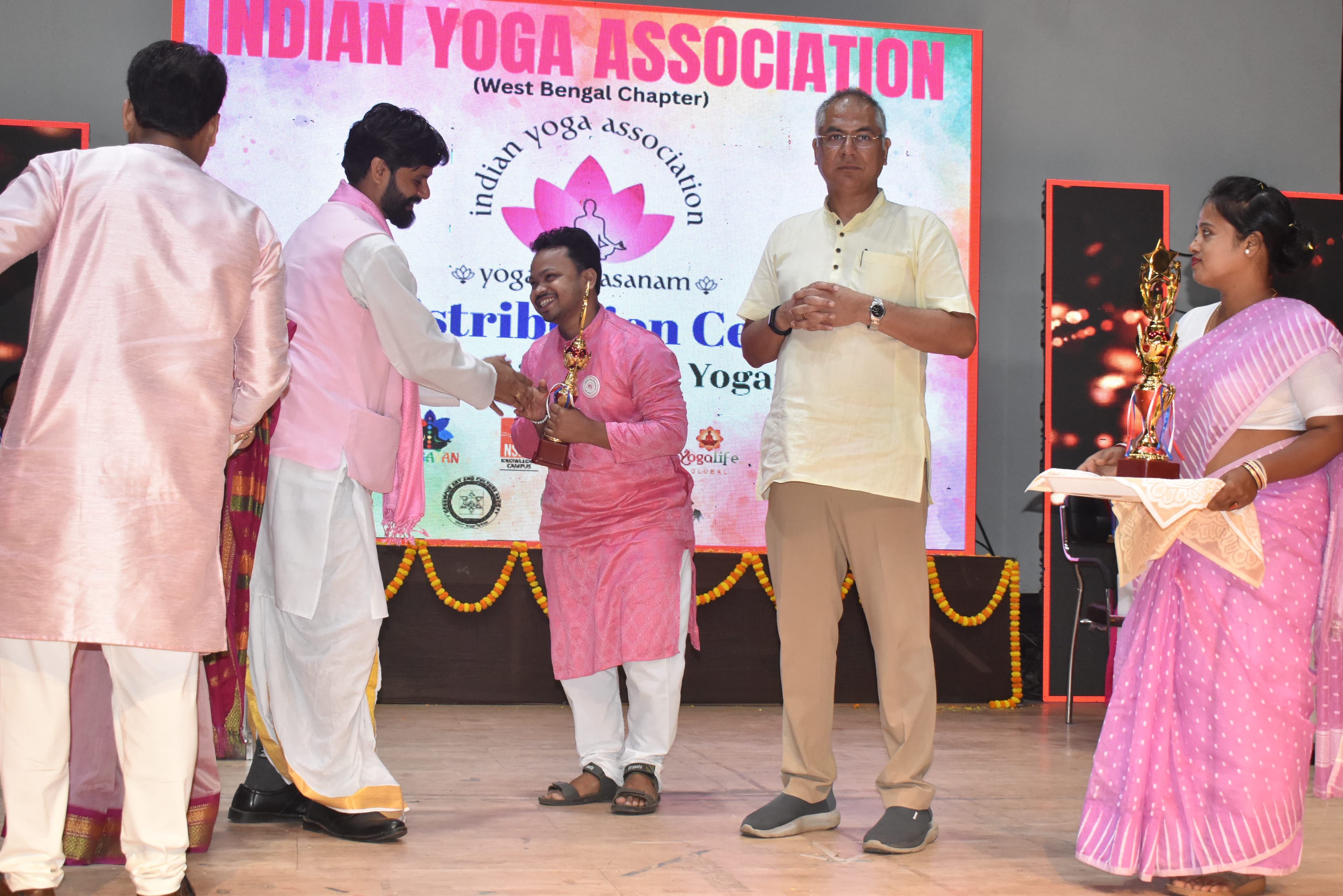Large gathering at Nabadwip Dham for Indian Yoga Association event