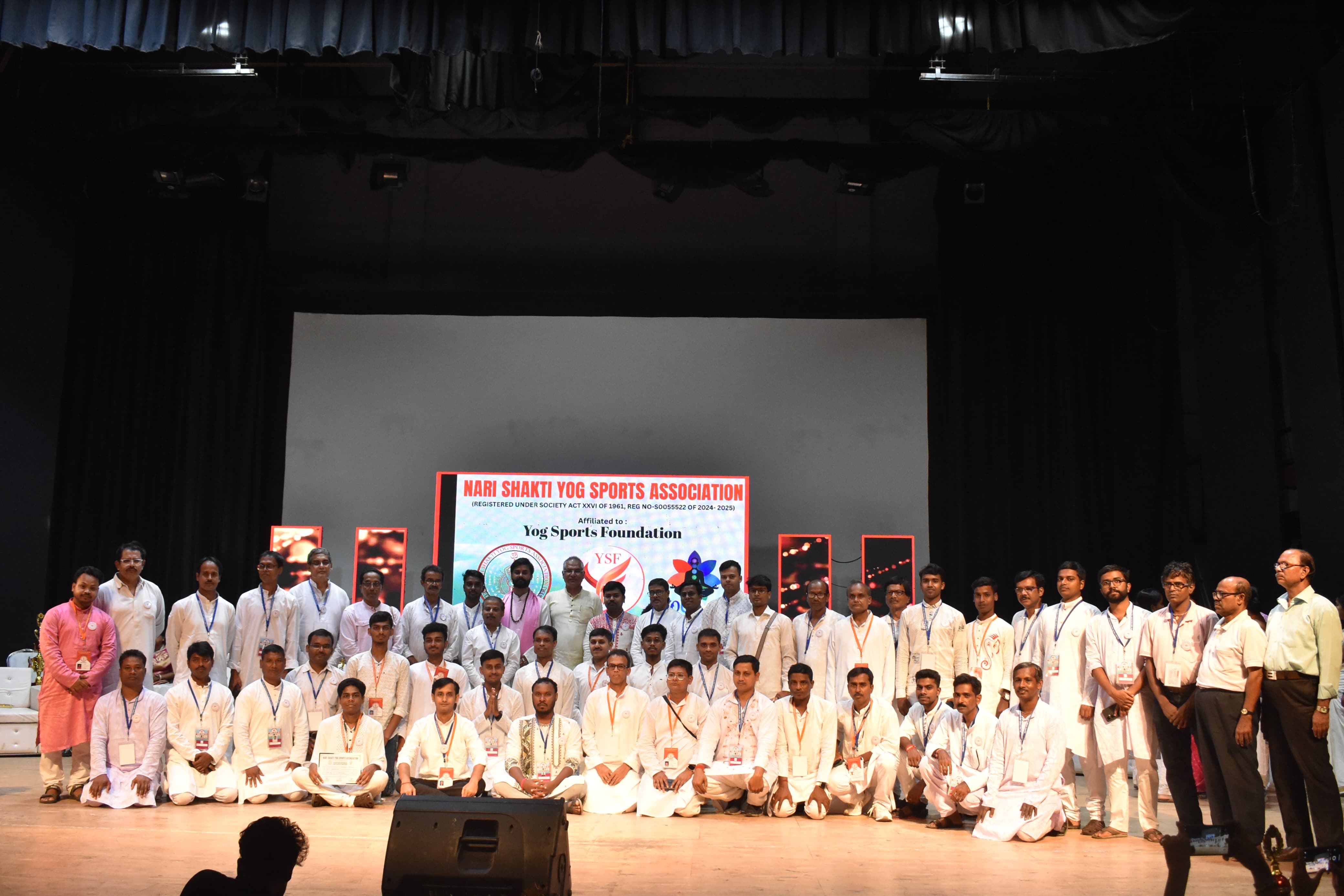 Group photo of Indian Yoga Association event with Dr. Shivam Mishra and participants